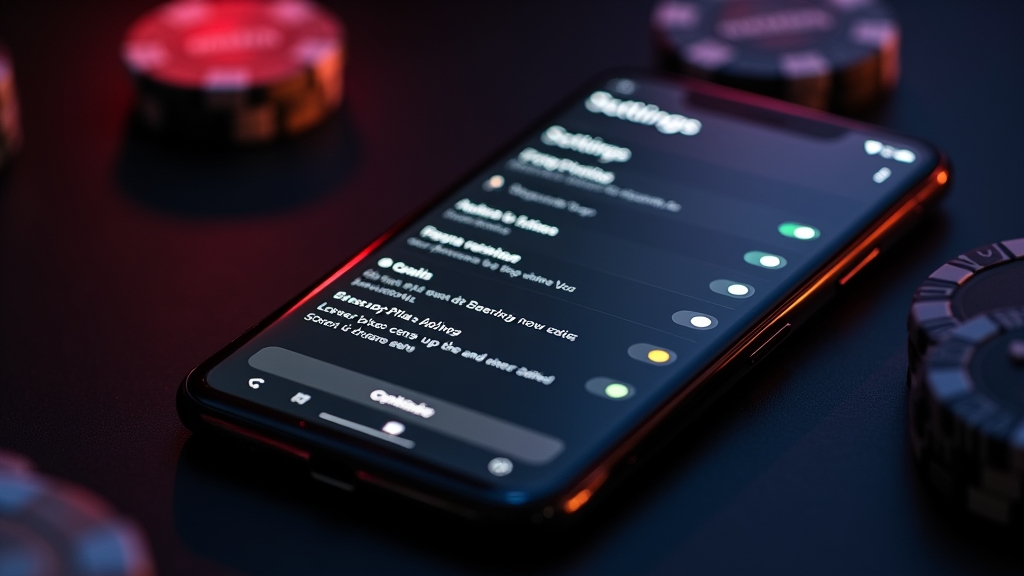Android settings screen showing permissions and update checks